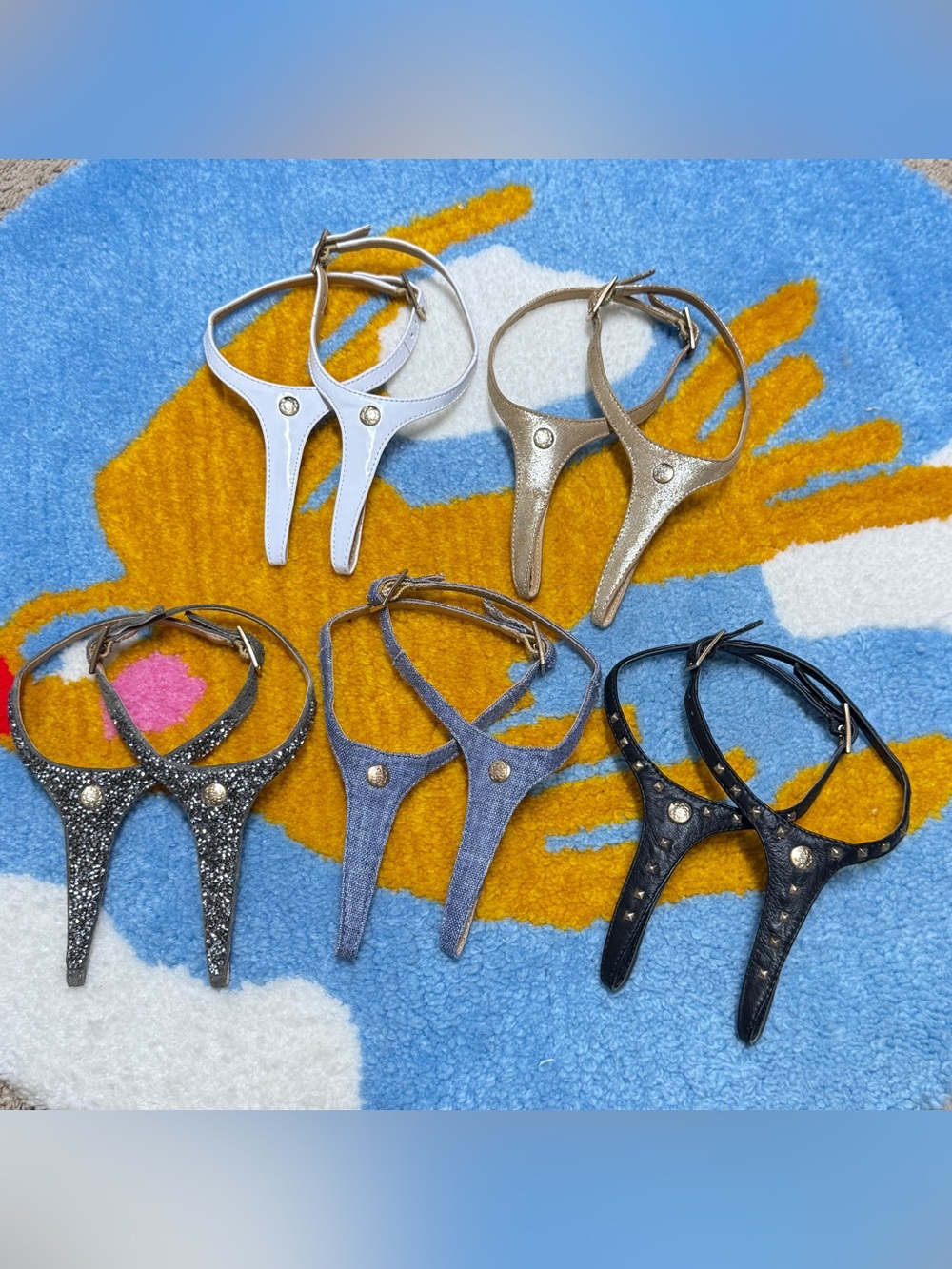 Cambiami set of 5 Interchangable T-straps Various Designs